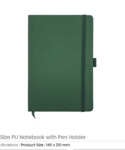 PU Notebooks with Pen Holder in A5 Size