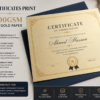 Certificates Print 300gsm Ice Gold Paper