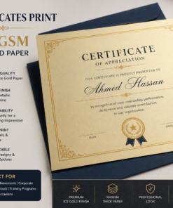 Certificates Print 300gsm Ice Gold Paper