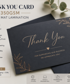 Alternative view of Thank You Card – Matte Lamination 500 pcs